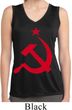 Ladies Shirt Red Hammer And Sickle Sleeveless Moisture Wicking Tee