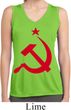 Ladies Shirt Red Hammer And Sickle Sleeveless Moisture Wicking Tee