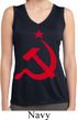 Ladies Shirt Red Hammer And Sickle Sleeveless Moisture Wicking Tee