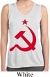 Ladies Shirt Red Hammer And Sickle Sleeveless Moisture Wicking Tee