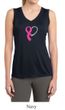 Ladies Shirt Ribbon Heart Sleeveless Moisture Wicking Tee T-Shirt