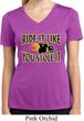 Ladies Shirt Ride It Like You Stole It Moisture Wicking V-neck Tee