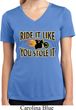 Ladies Shirt Ride It Like You Stole It Moisture Wicking V-neck Tee