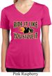 Ladies Shirt Ride It Like You Stole It Moisture Wicking V-neck Tee