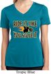 Ladies Shirt Ride It Like You Stole It Moisture Wicking V-neck Tee