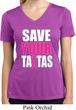 Ladies Shirt Save Your Tatas Moisture Wicking V-neck Tee T-Shirt