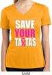 Ladies Shirt Save Your Tatas Moisture Wicking V-neck Tee T-Shirt