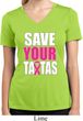 Ladies Shirt Save Your Tatas Moisture Wicking V-neck Tee T-Shirt