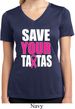 Ladies Shirt Save Your Tatas Moisture Wicking V-neck Tee T-Shirt