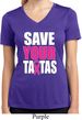 Ladies Shirt Save Your Tatas Moisture Wicking V-neck Tee T-Shirt