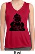 Ladies Shirt Shadow Buddha Sleeveless Moisture Wicking Tee T-Shirt