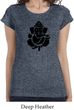 Ladies Shirt Shadow Ganesha Longer Length Tee T-Shirt