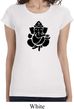 Ladies Shirt Shadow Ganesha Longer Length Tee T-Shirt