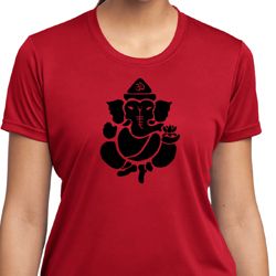 Ladies Shirt Shadow Ganesha Moisture Wicking Tee T-Shirt