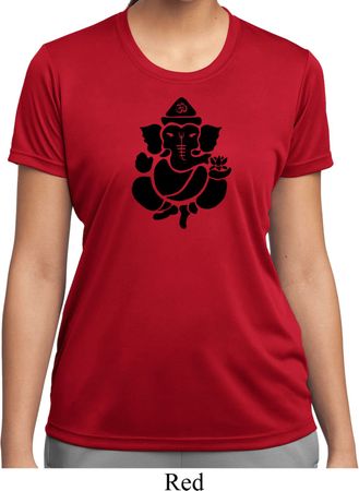 Ladies Shirt Shadow Ganesha Moisture Wicking Tee T-Shirt