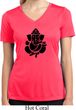 Ladies Shirt Shadow Ganesha Moisture Wicking V-neck Tee