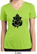 Ladies Shirt Shadow Ganesha Moisture Wicking V-neck Tee