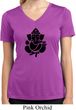 Ladies Shirt Shadow Ganesha Moisture Wicking V-neck Tee