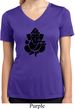 Ladies Shirt Shadow Ganesha Moisture Wicking V-neck Tee