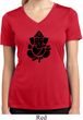 Ladies Shirt Shadow Ganesha Moisture Wicking V-neck Tee