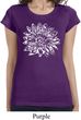 Ladies Shirt Sketch Lotus Longer Length Tee T-Shirt