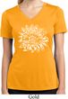 Ladies Shirt Sketch Lotus Moisture Wicking V-neck Tee