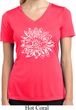 Ladies Shirt Sketch Lotus Moisture Wicking V-neck Tee
