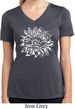 Ladies Shirt Sketch Lotus Moisture Wicking V-neck Tee