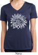 Ladies Shirt Sketch Lotus Moisture Wicking V-neck Tee