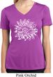 Ladies Shirt Sketch Lotus Moisture Wicking V-neck Tee