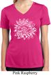 Ladies Shirt Sketch Lotus Moisture Wicking V-neck Tee