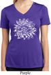 Ladies Shirt Sketch Lotus Moisture Wicking V-neck Tee