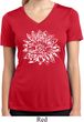Ladies Shirt Sketch Lotus Moisture Wicking V-neck Tee
