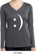 Ladies Shirt Smiley Chat Face Dry Wicking Long Sleeve Tee