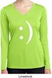 Ladies Shirt Smiley Chat Face Dry Wicking Long Sleeve Tee