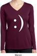 Ladies Shirt Smiley Chat Face Dry Wicking Long Sleeve Tee