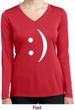 Ladies Shirt Smiley Chat Face Dry Wicking Long Sleeve Tee