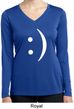 Ladies Shirt Smiley Chat Face Dry Wicking Long Sleeve Tee