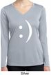 Ladies Shirt Smiley Chat Face Dry Wicking Long Sleeve Tee