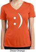 Ladies Shirt Smiley Chat Face Moisture Wicking V-neck Tee T-Shirt