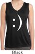 Ladies Shirt Smiley Chat Face Sleeveless Moisture Wicking Tee T-Shirt