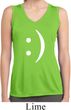 Ladies Shirt Smiley Chat Face Sleeveless Moisture Wicking Tee T-Shirt