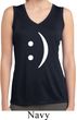Ladies Shirt Smiley Chat Face Sleeveless Moisture Wicking Tee T-Shirt