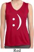 Ladies Shirt Smiley Chat Face Sleeveless Moisture Wicking Tee T-Shirt