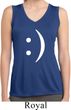 Ladies Shirt Smiley Chat Face Sleeveless Moisture Wicking Tee T-Shirt