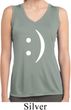 Ladies Shirt Smiley Chat Face Sleeveless Moisture Wicking Tee T-Shirt