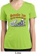 Ladies Shirt Smoke Em Moisture Wicking V-neck Tee