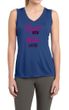 Ladies Shirt Squat Now Wine Later Sleeveless Moisture Wicking Tee