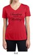 Ladies Shirt Sweating For My Wedding Moisture Wicking V-neck Tee