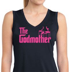 Ladies Shirt The Godmother Sleeveless Moisture Wicking Tee T-Shirt